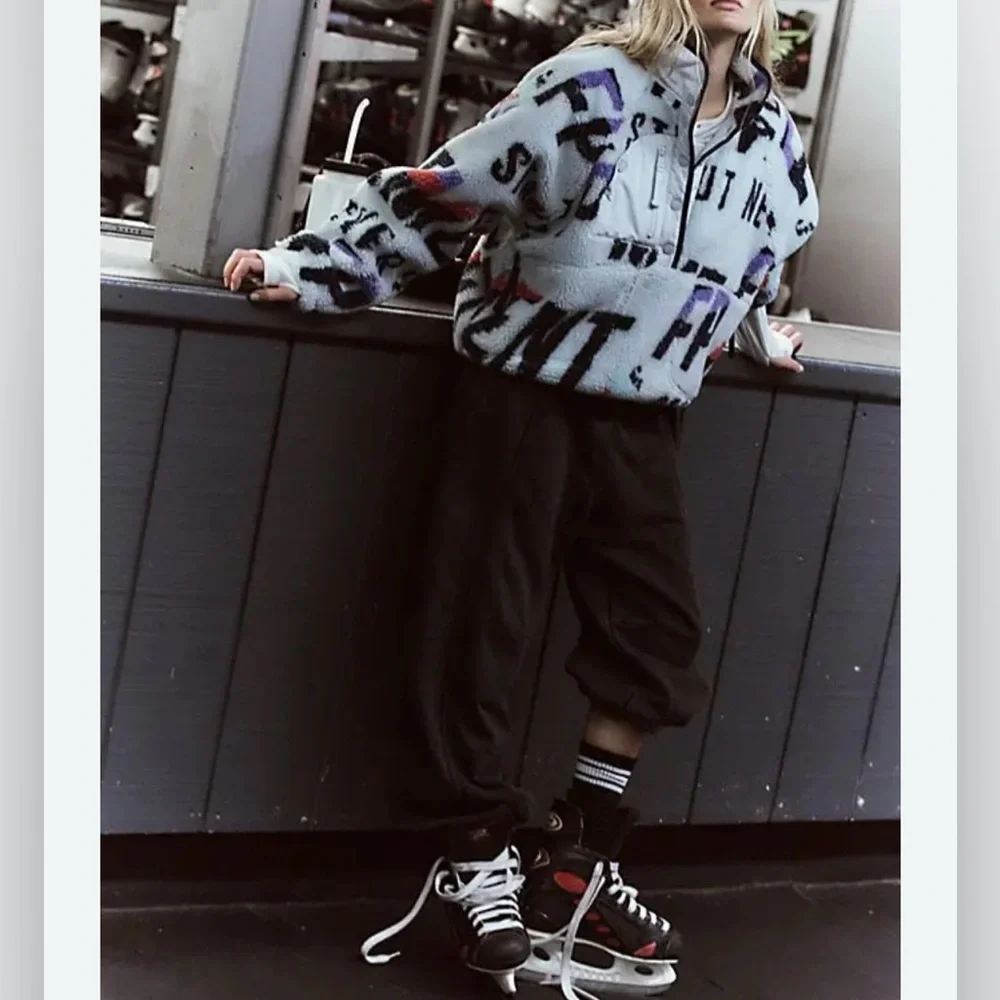 Free People Hit The Slopes Printed Pullover Women’s M Stand Out Never Still - Picture 2 of 6